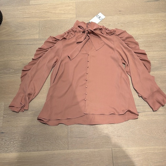 ZARA women flower blouse size S BNWT - Picture 1 of 5